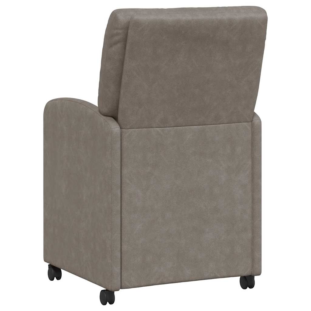 Eetkamerstoelen met Wieltjes 2 pcs Grijs 57 x 67 x 95 cm is nu te koop bij PeponiXL, paradijselijk wonen!