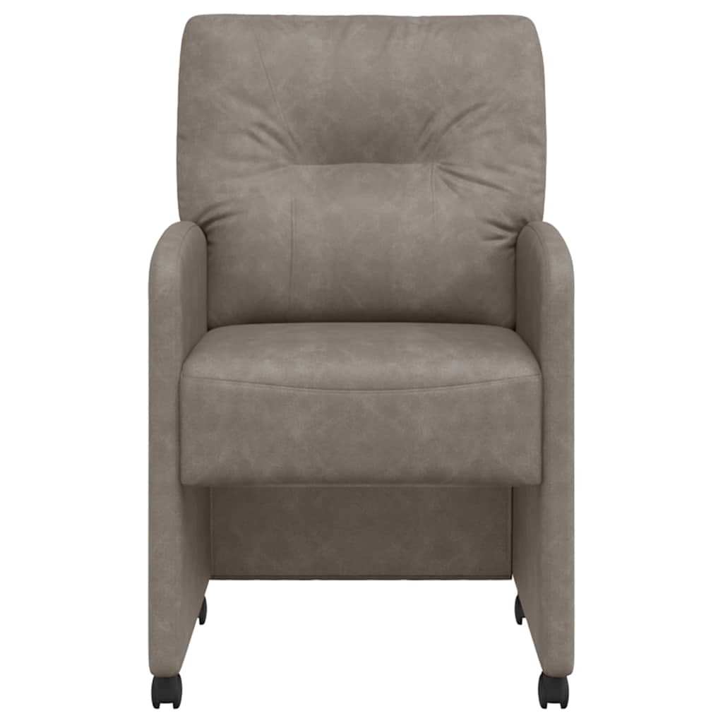 Eetkamerstoelen met Wieltjes 2 pcs Grijs 57 x 67 x 95 cm is nu te koop bij PeponiXL, paradijselijk wonen!