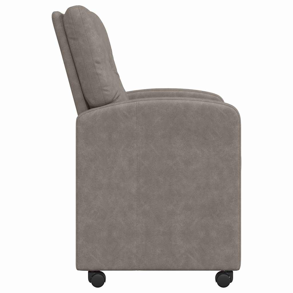Eetkamerstoelen met Wieltjes 2 pcs Grijs 57 x 67 x 95 cm is nu te koop bij PeponiXL, paradijselijk wonen!