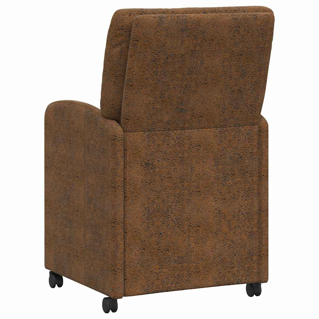 Eetkamerstoelen met Wieltjes 2 pcs Bruin 57 x 67 x 95 cm is nu te koop bij PeponiXL, paradijselijk wonen!