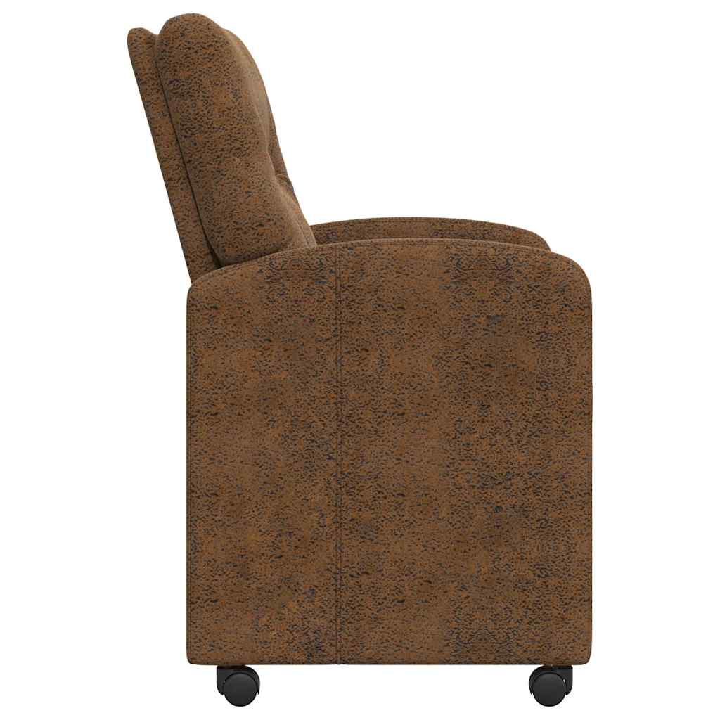 Eetkamerstoelen met Wieltjes 2 pcs Bruin 57 x 67 x 95 cm is nu te koop bij PeponiXL, paradijselijk wonen!