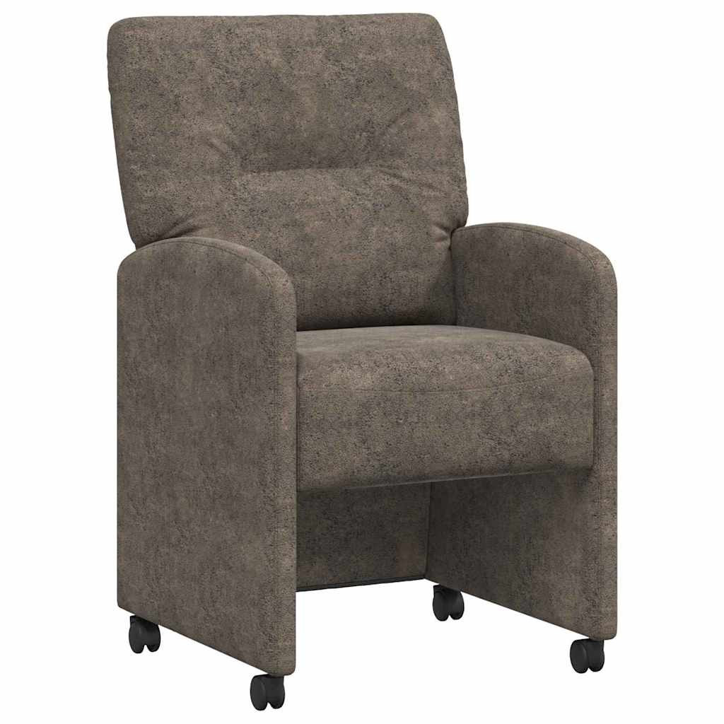 Eetkamerstoelen met Wieltjes 2 pcs Donkergrijs 57 x 67 x 95 cm is nu te koop bij PeponiXL, paradijselijk wonen!