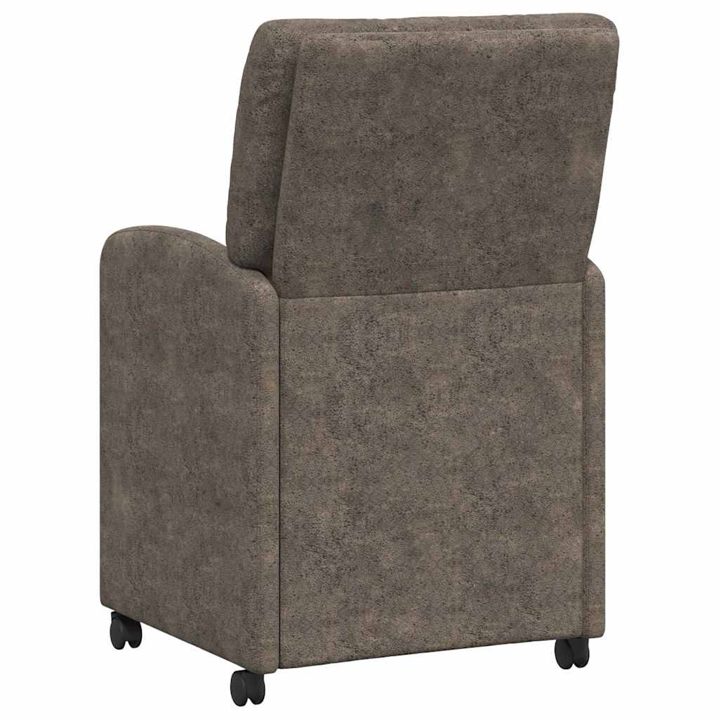 Eetkamerstoelen met Wieltjes 2 pcs Donkergrijs 57 x 67 x 95 cm is nu te koop bij PeponiXL, paradijselijk wonen!