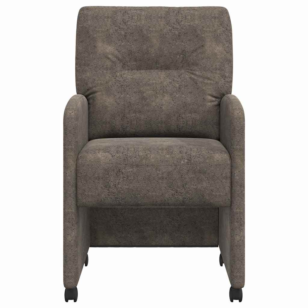 Eetkamerstoelen met Wieltjes 2 pcs Donkergrijs 57 x 67 x 95 cm is nu te koop bij PeponiXL, paradijselijk wonen!
