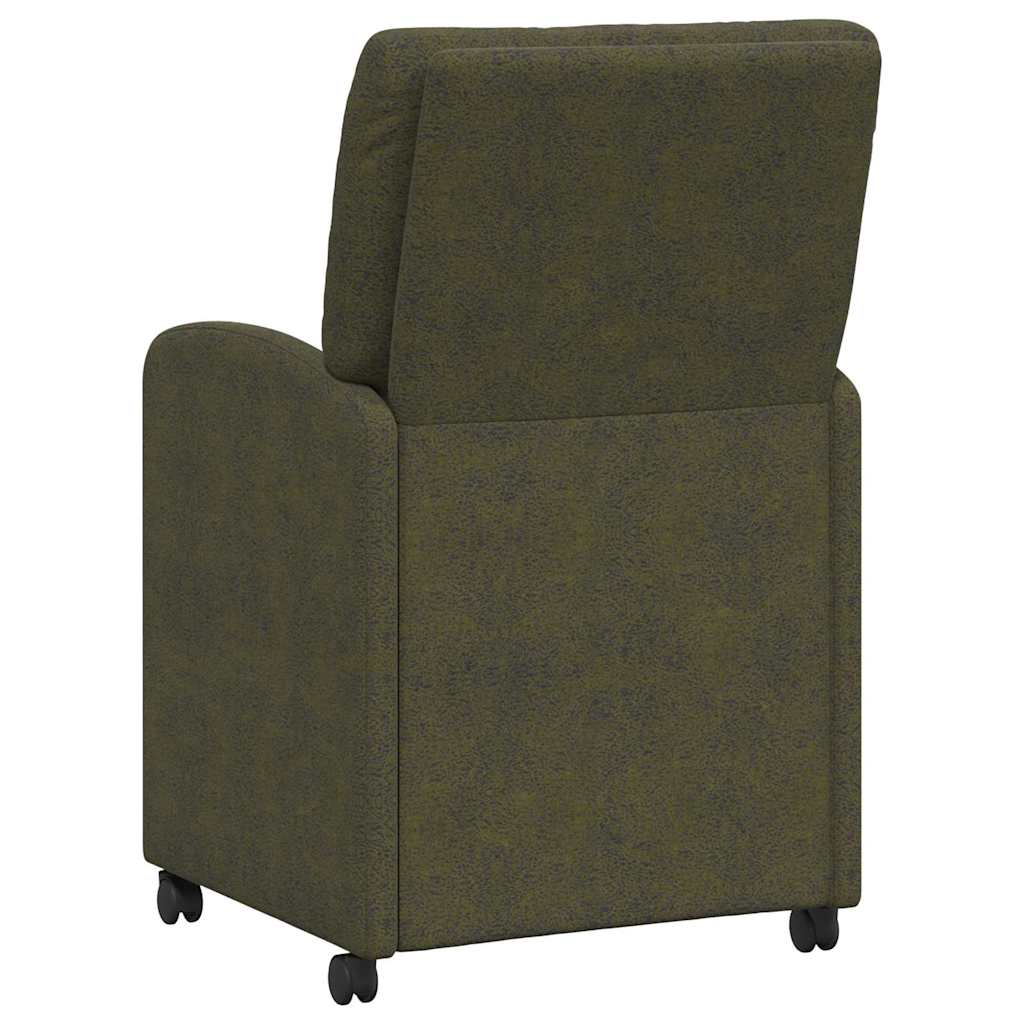 Eetkamerstoelen met Wieltjes 2 pcs Leger groen 57 x 67 x 95 cm is nu te koop bij PeponiXL, paradijselijk wonen!