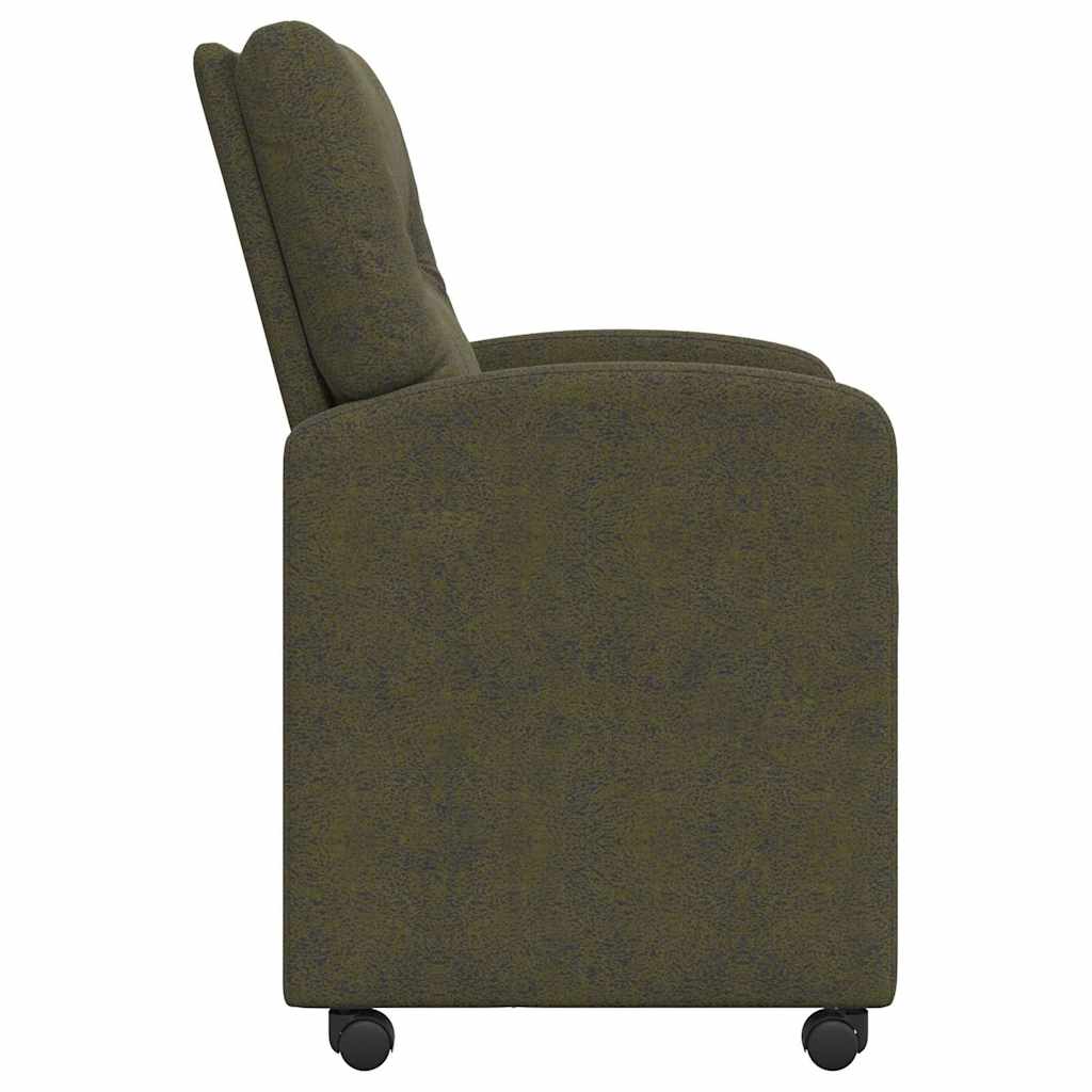 Eetkamerstoelen met Wieltjes 2 pcs Leger groen 57 x 67 x 95 cm is nu te koop bij PeponiXL, paradijselijk wonen!