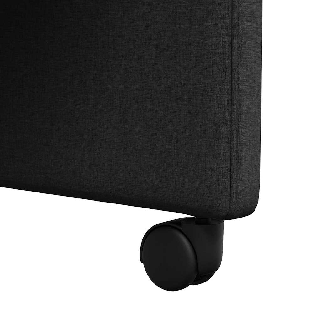 Eetkamerstoelen met Wieltjes 2 pcs Zwart 57 x 67 x 95 cm Stof is nu te koop bij PeponiXL, paradijselijk wonen!