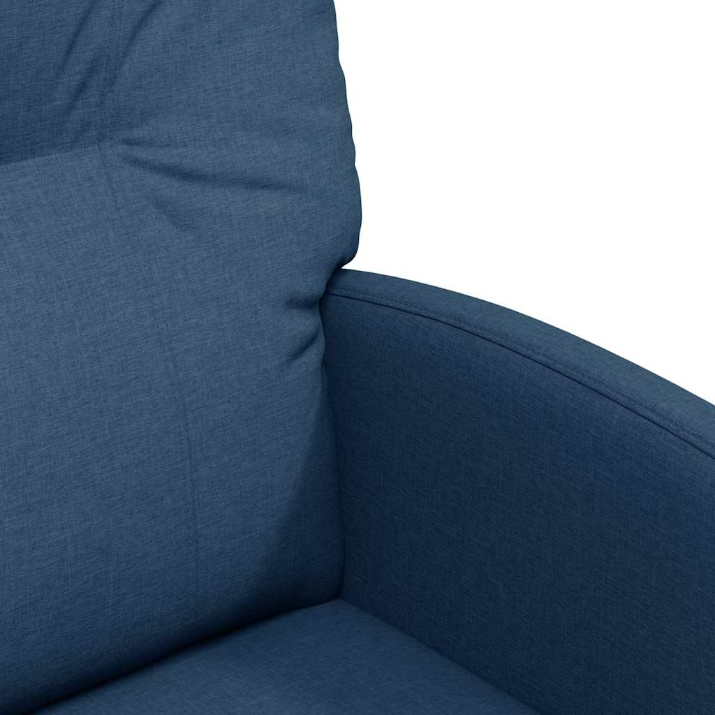 Eetkamerstoelen met Wieltjes 2 pcs Blauw 57 x 67 x 95 cm Stof is nu te koop bij PeponiXL, paradijselijk wonen!