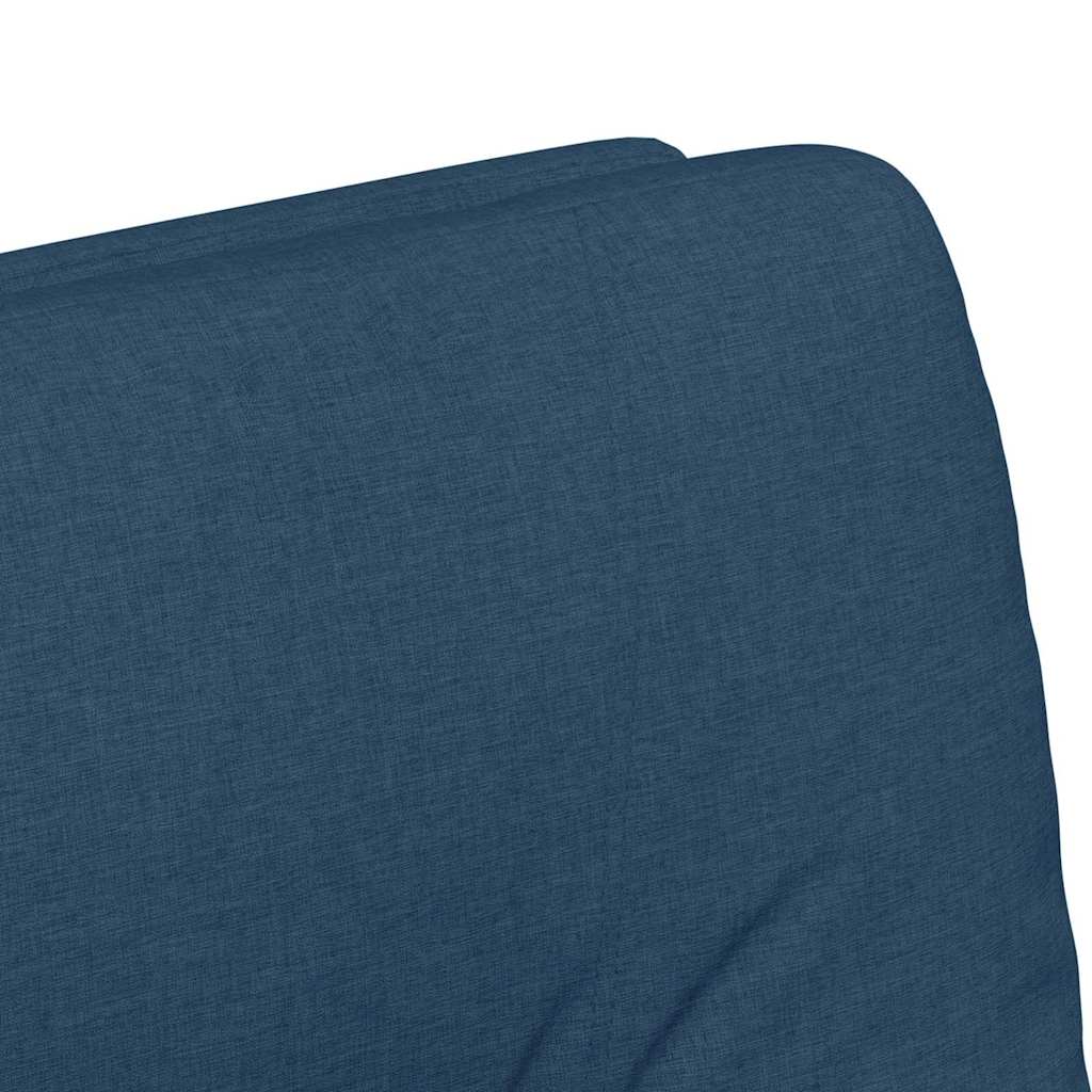 Eetkamerstoelen met Wieltjes 2 pcs Blauw 57 x 67 x 95 cm Stof is nu te koop bij PeponiXL, paradijselijk wonen!