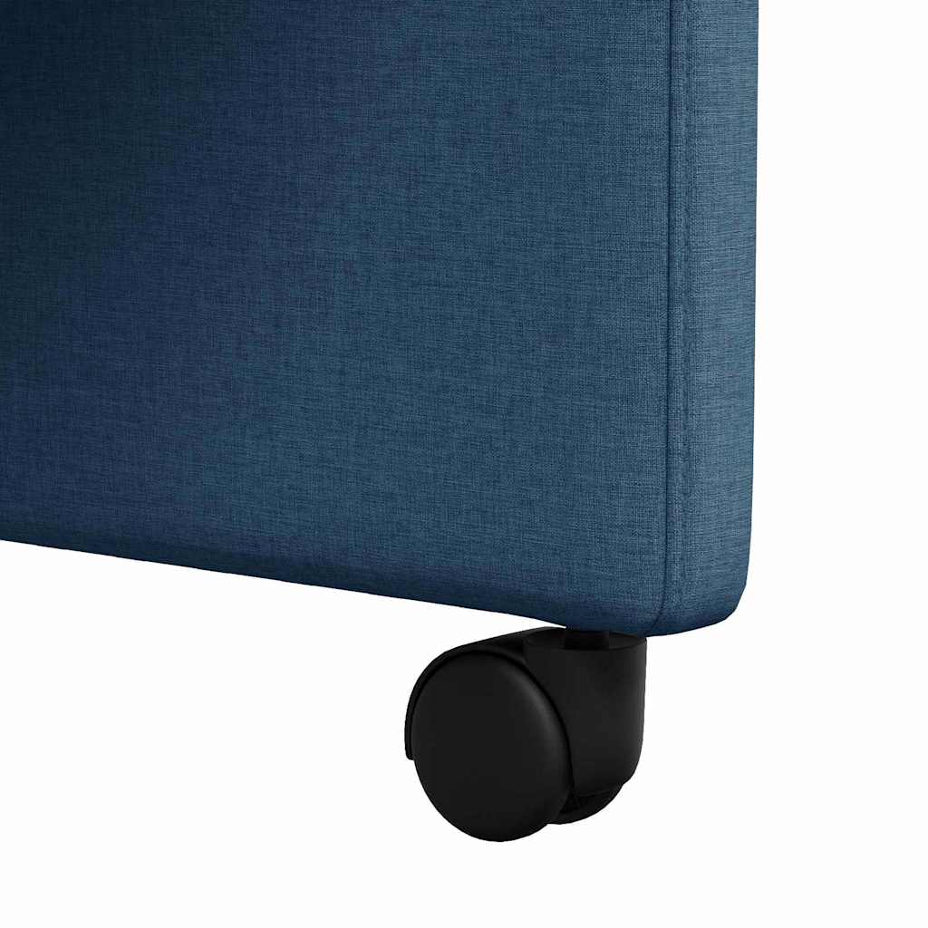 Eetkamerstoelen met Wieltjes 2 pcs Blauw 57 x 67 x 95 cm Stof is nu te koop bij PeponiXL, paradijselijk wonen!