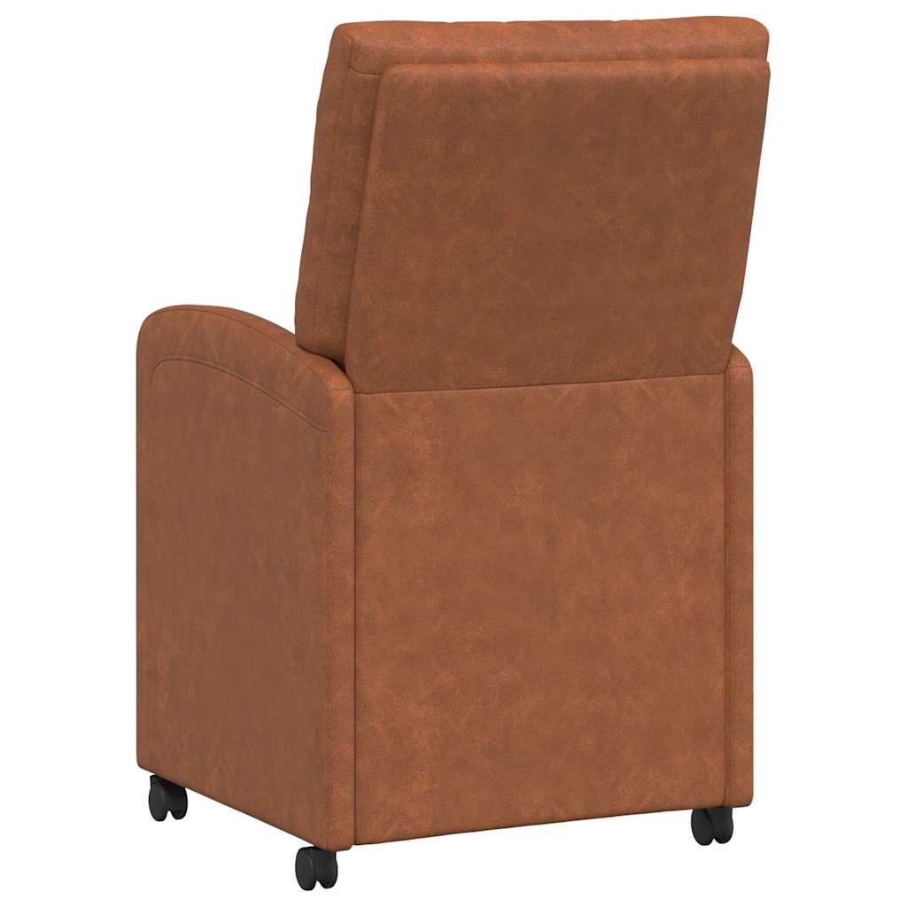 Eetkamerstoelen met Wieltjes 2 pcs Bruin 58 x 67 x 97 cm is nu te koop bij PeponiXL, paradijselijk wonen!
