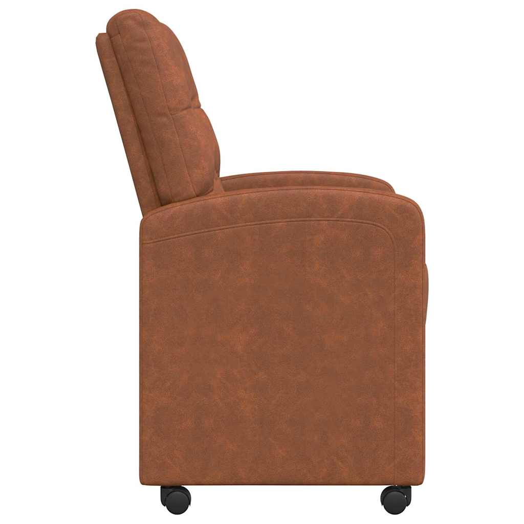 Eetkamerstoelen met Wieltjes 2 pcs Bruin 58 x 67 x 97 cm is nu te koop bij PeponiXL, paradijselijk wonen!