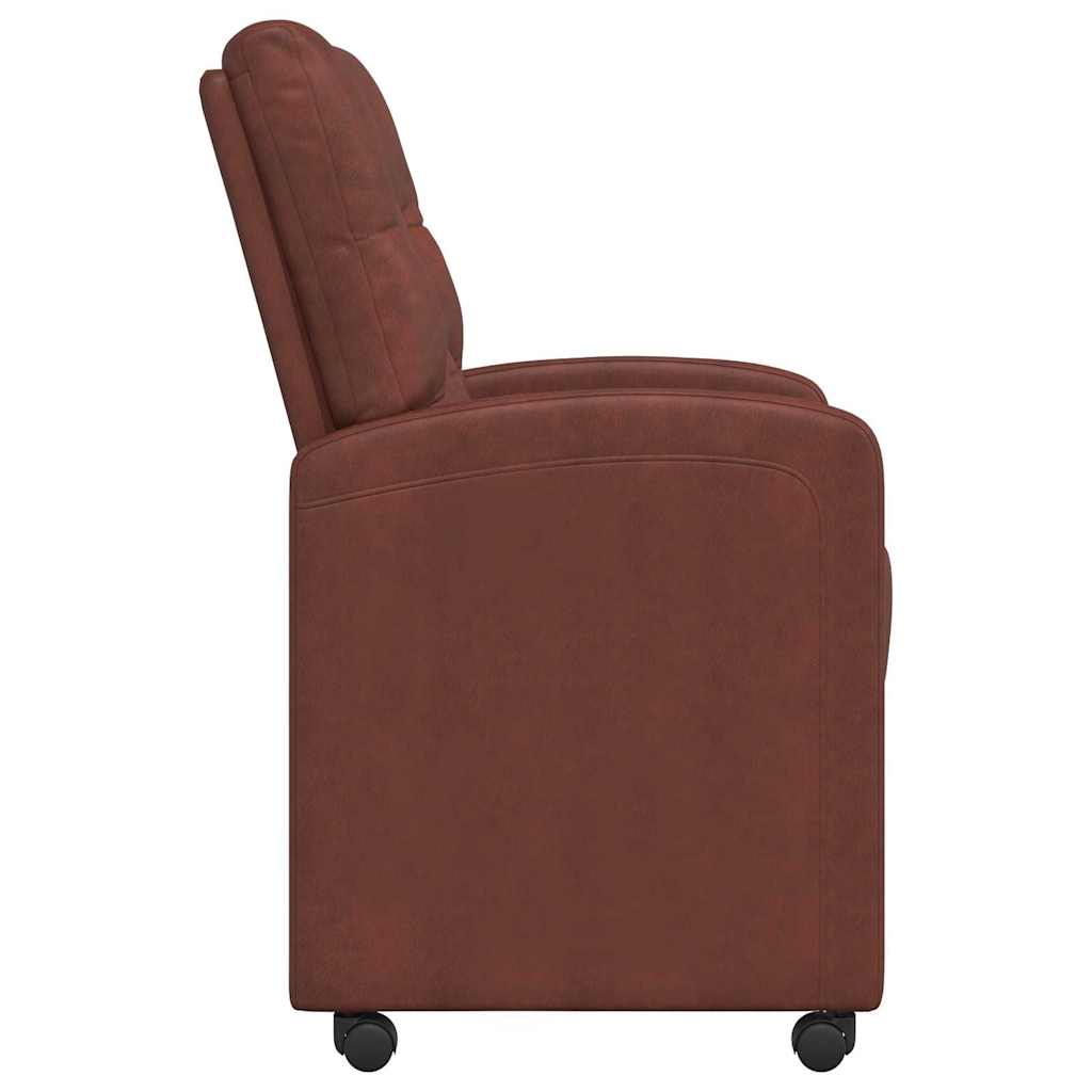 Eetkamerstoelen met Wieltjes 2 pcs Glanzend bruin Kunstleer is nu te koop bij PeponiXL, paradijselijk wonen!