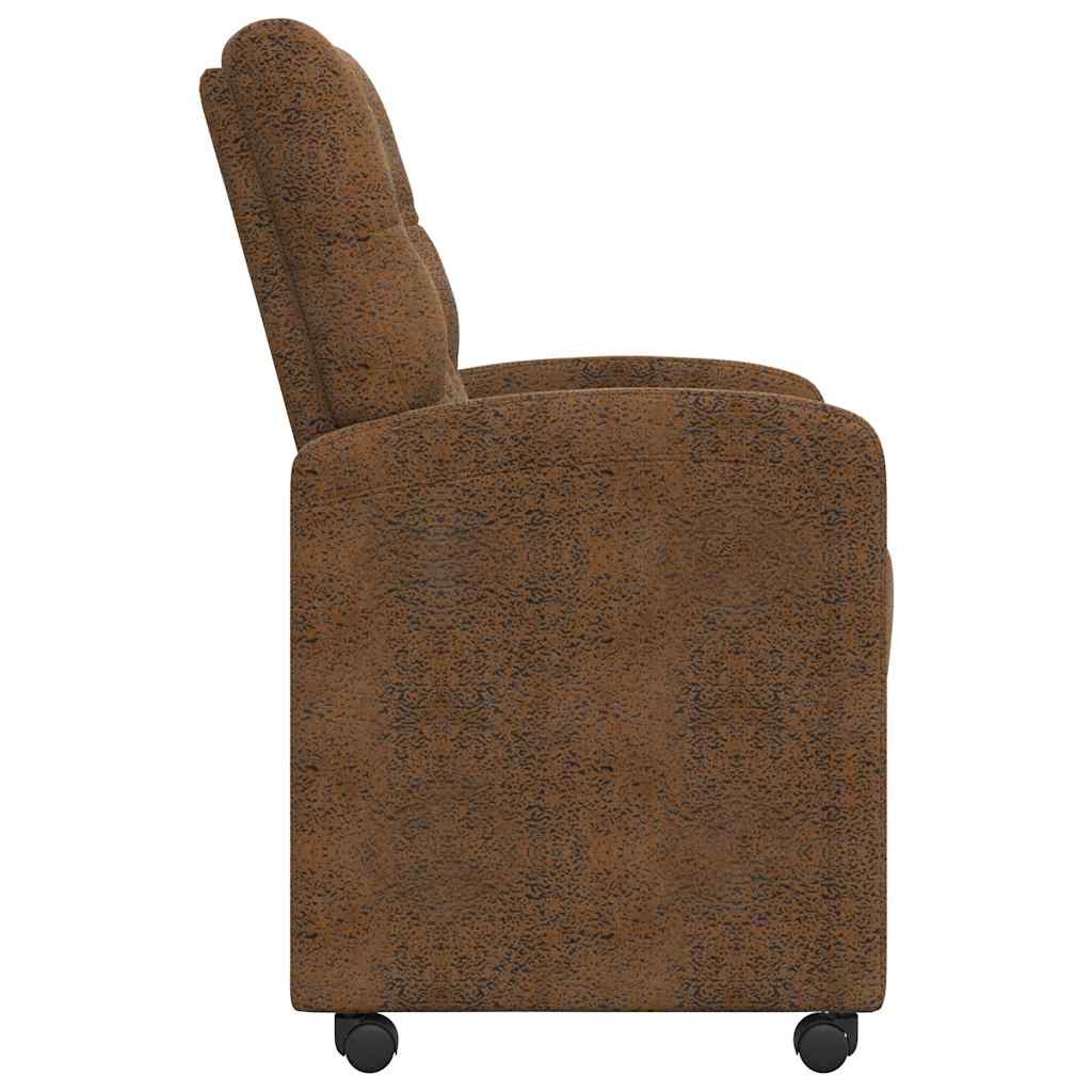 Eetkamerstoelen met Wieltjes 2 pcs Bruin 58 x 67 x 97 cm is nu te koop bij PeponiXL, paradijselijk wonen!