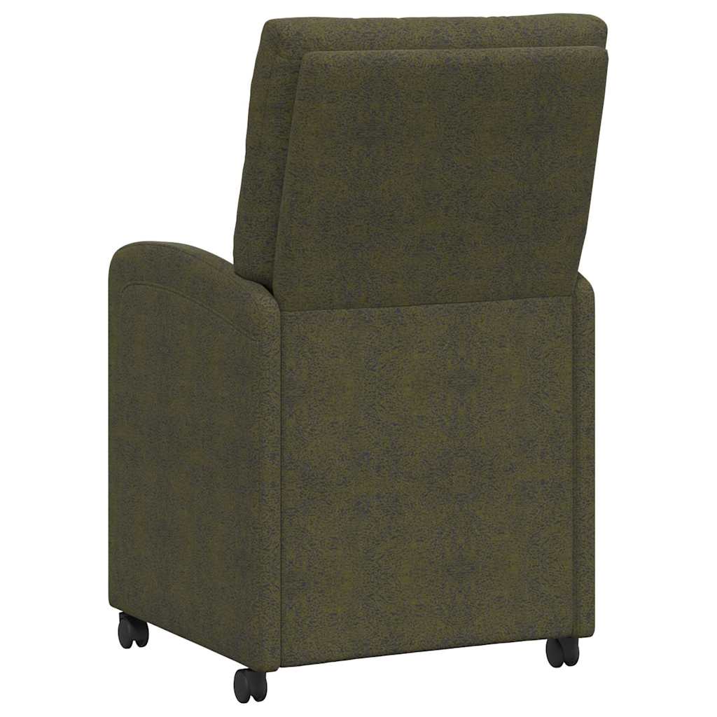 Eetkamerstoelen met Wieltjes 2 pcs Leger groen 58 x 67 x 97 cm is nu te koop bij PeponiXL, paradijselijk wonen!