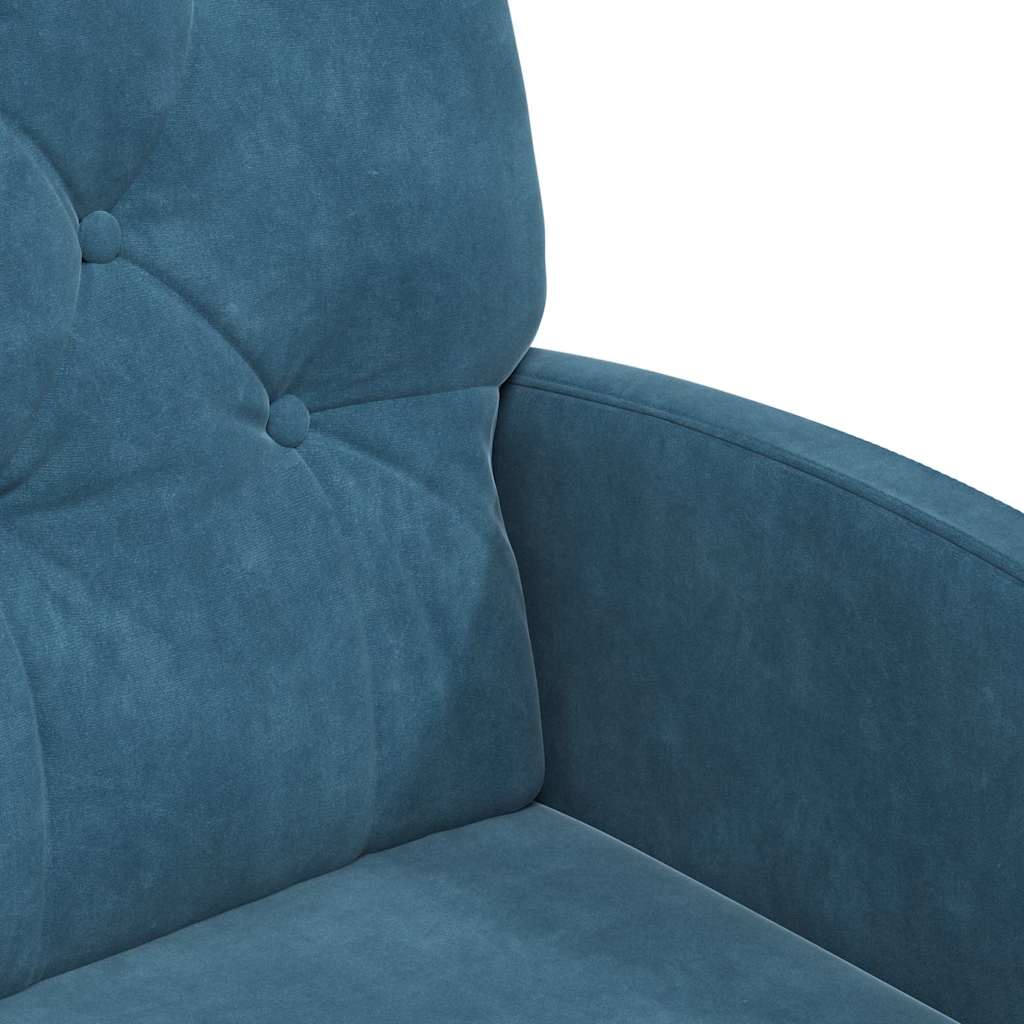 Eetkamerstoelen met Wieltjes 2 pcs Blauw 58 x 67 x 97 cm is nu te koop bij PeponiXL, paradijselijk wonen!