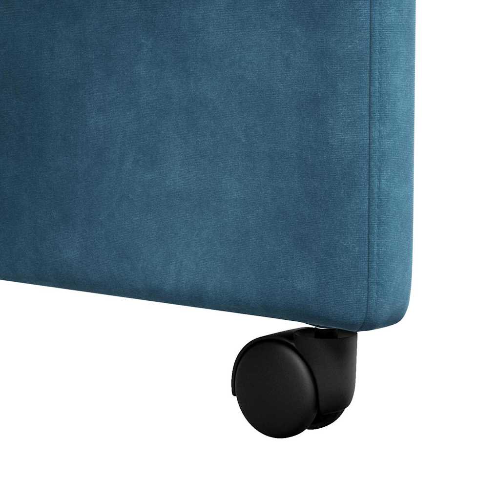 Eetkamerstoelen met Wieltjes 2 pcs Blauw 58 x 67 x 97 cm is nu te koop bij PeponiXL, paradijselijk wonen!