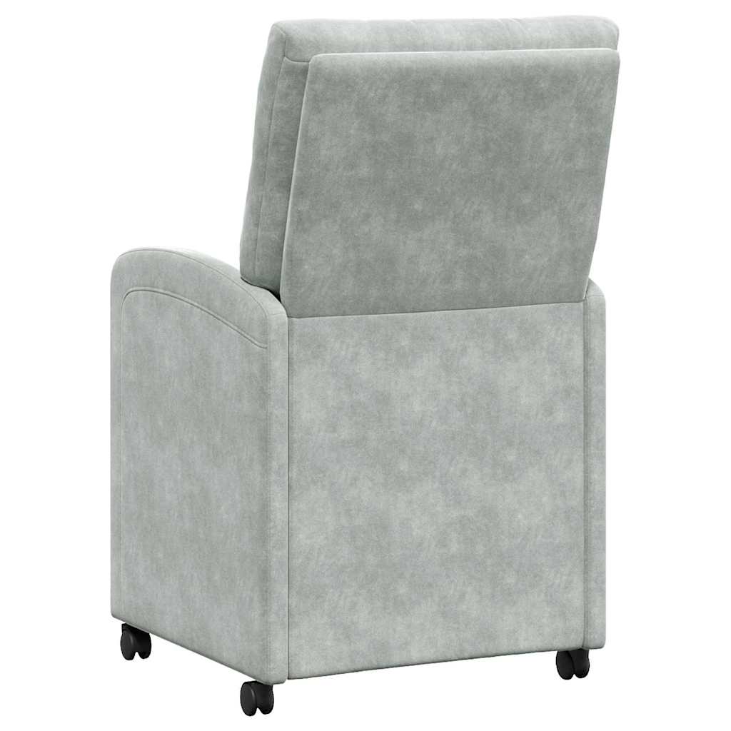 Eetkamerstoelen met Wieltjes 2 pcs Lichtgrijs 58 x 67 x 97 cm is nu te koop bij PeponiXL, paradijselijk wonen!