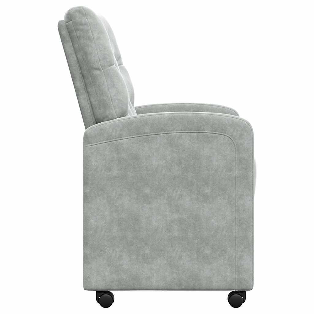 Eetkamerstoelen met Wieltjes 2 pcs Lichtgrijs 58 x 67 x 97 cm is nu te koop bij PeponiXL, paradijselijk wonen!