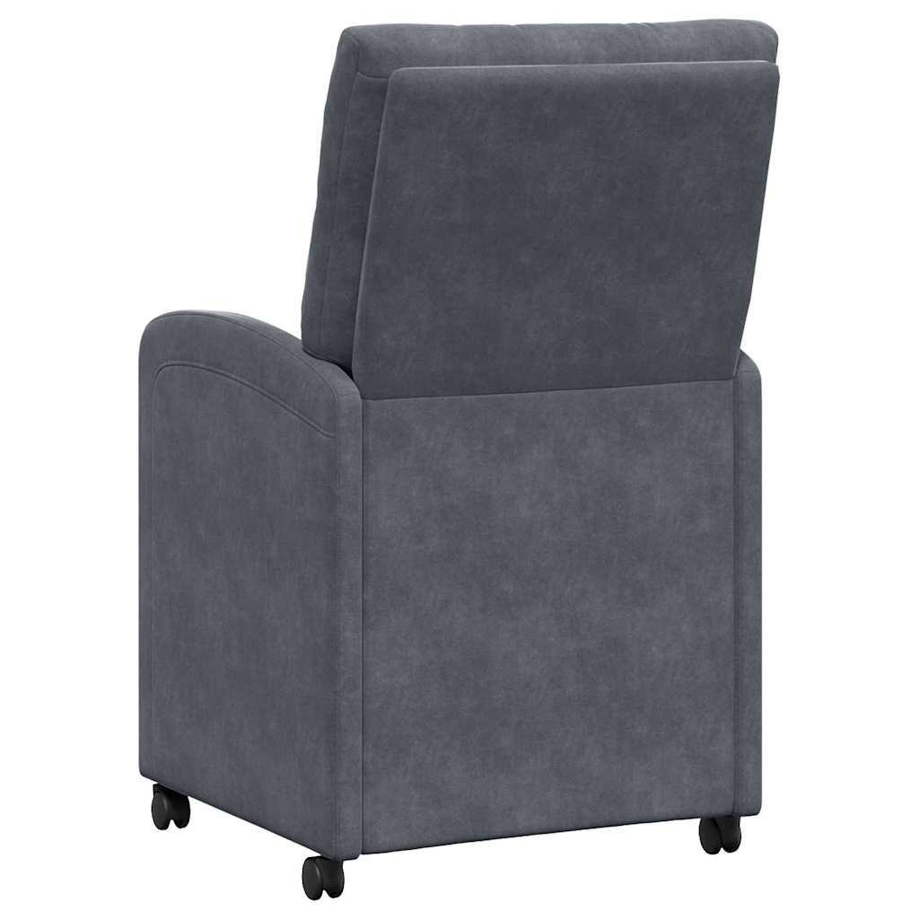 Eetkamerstoelen met Wieltjes 2 pcs Donkergrijs 58 x 67 x 97 cm is nu te koop bij PeponiXL, paradijselijk wonen!