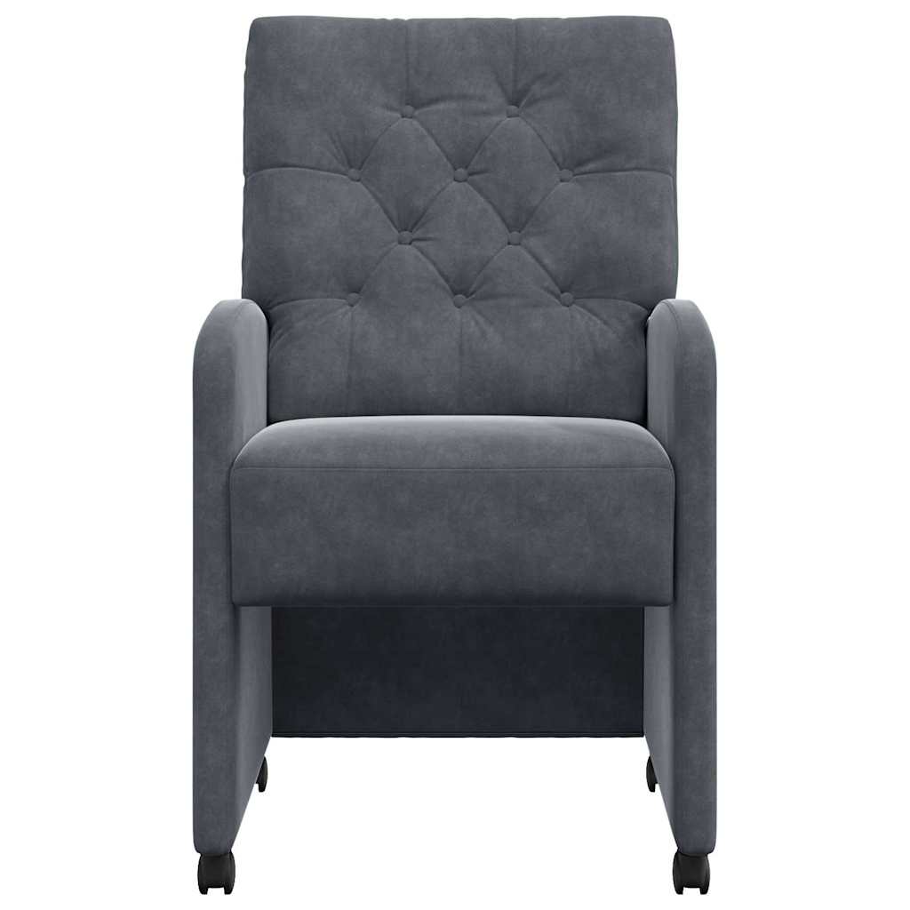 Eetkamerstoelen met Wieltjes 2 pcs Donkergrijs 58 x 67 x 97 cm is nu te koop bij PeponiXL, paradijselijk wonen!