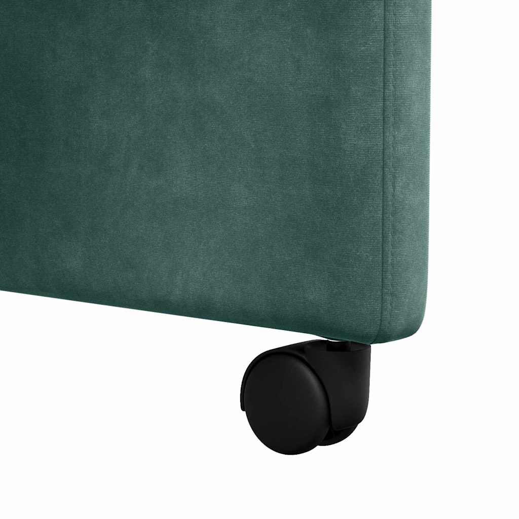 Eetkamerstoelen met Wieltjes 2 pcs Donkergroen 58 x 67 x 97 cm is nu te koop bij PeponiXL, paradijselijk wonen!