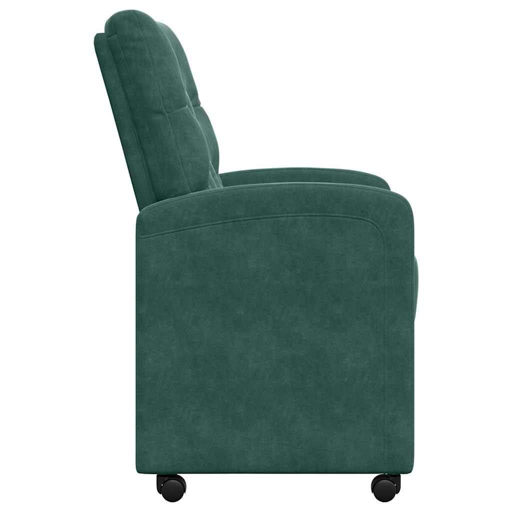 Eetkamerstoelen met Wieltjes 2 pcs Donkergroen 58 x 67 x 97 cm is nu te koop bij PeponiXL, paradijselijk wonen!