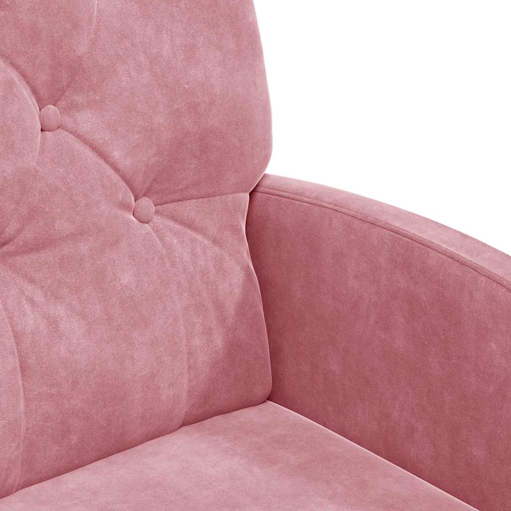 Eetkamerstoelen met Wieltjes 2 pcs Roze 58 x 67 x 97 cm Fluweel is nu te koop bij PeponiXL, paradijselijk wonen!