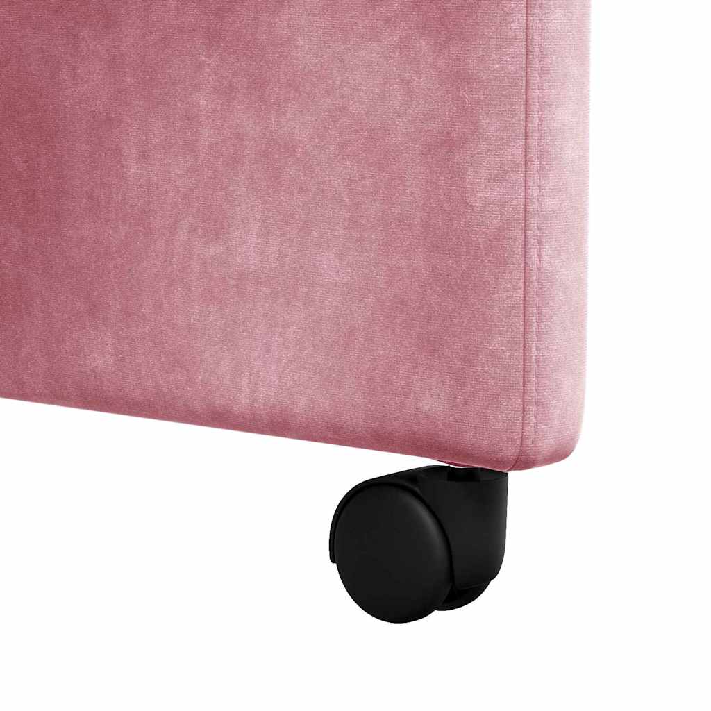 Eetkamerstoelen met Wieltjes 2 pcs Roze 58 x 67 x 97 cm Fluweel is nu te koop bij PeponiXL, paradijselijk wonen!