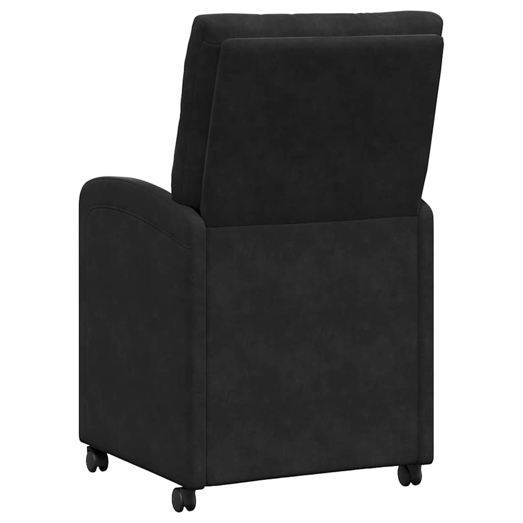 Eetkamerstoelen met Wieltjes 2 pcs Zwart 58 x 67 x 97 cm is nu te koop bij PeponiXL, paradijselijk wonen!