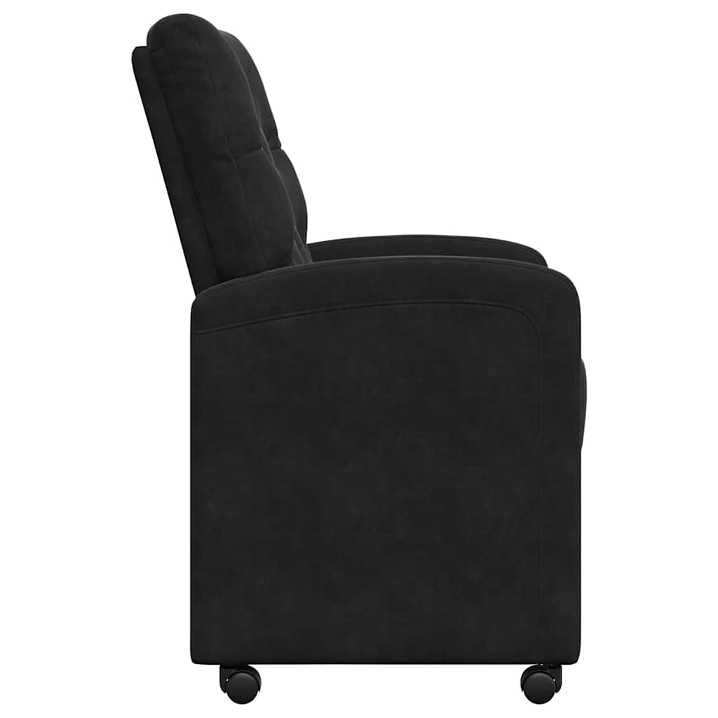 Eetkamerstoelen met Wieltjes 2 pcs Zwart 58 x 67 x 97 cm is nu te koop bij PeponiXL, paradijselijk wonen!