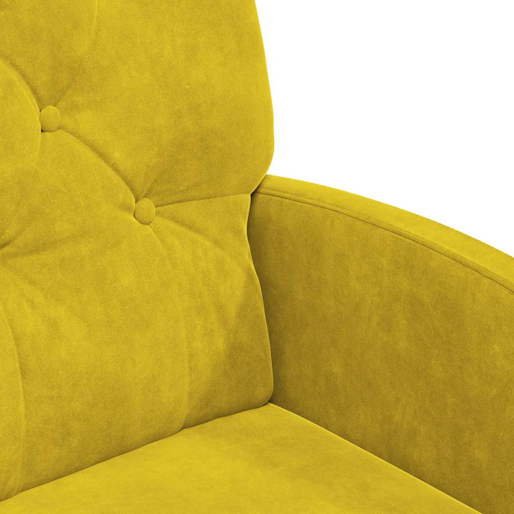 Eetkamerstoelen met Wieltjes 2 pcs Geel 58 x 67 x 97 cm Fluweel is nu te koop bij PeponiXL, paradijselijk wonen!