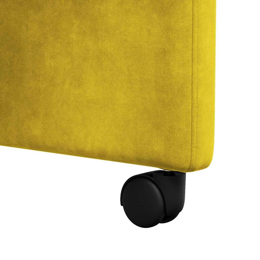 Eetkamerstoelen met Wieltjes 2 pcs Geel 58 x 67 x 97 cm Fluweel is nu te koop bij PeponiXL, paradijselijk wonen!