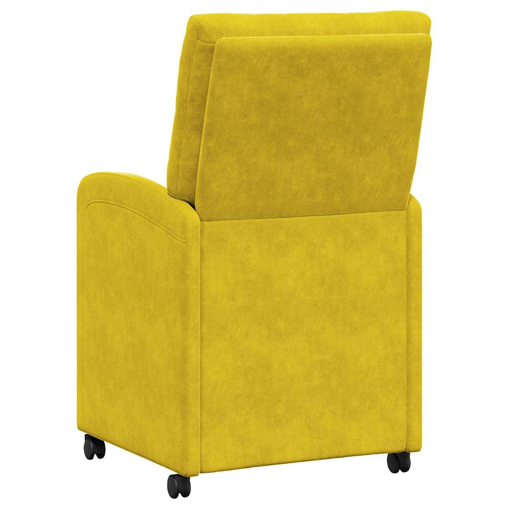 Eetkamerstoelen met Wieltjes 2 pcs Geel 58 x 67 x 97 cm Fluweel is nu te koop bij PeponiXL, paradijselijk wonen!