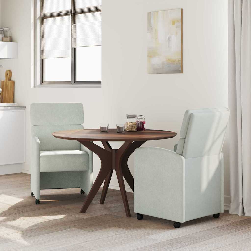 Eetkamerstoelen met Wieltjes 2 pcs Lichtgrijs 58 x 65 x 98 cm is nu te koop bij PeponiXL, paradijselijk wonen!
