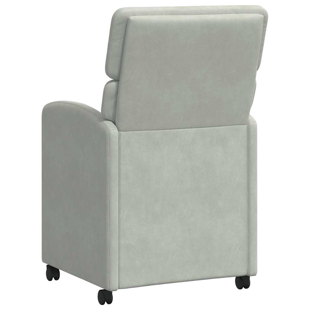 Eetkamerstoelen met Wieltjes 2 pcs Lichtgrijs 58 x 65 x 98 cm is nu te koop bij PeponiXL, paradijselijk wonen!