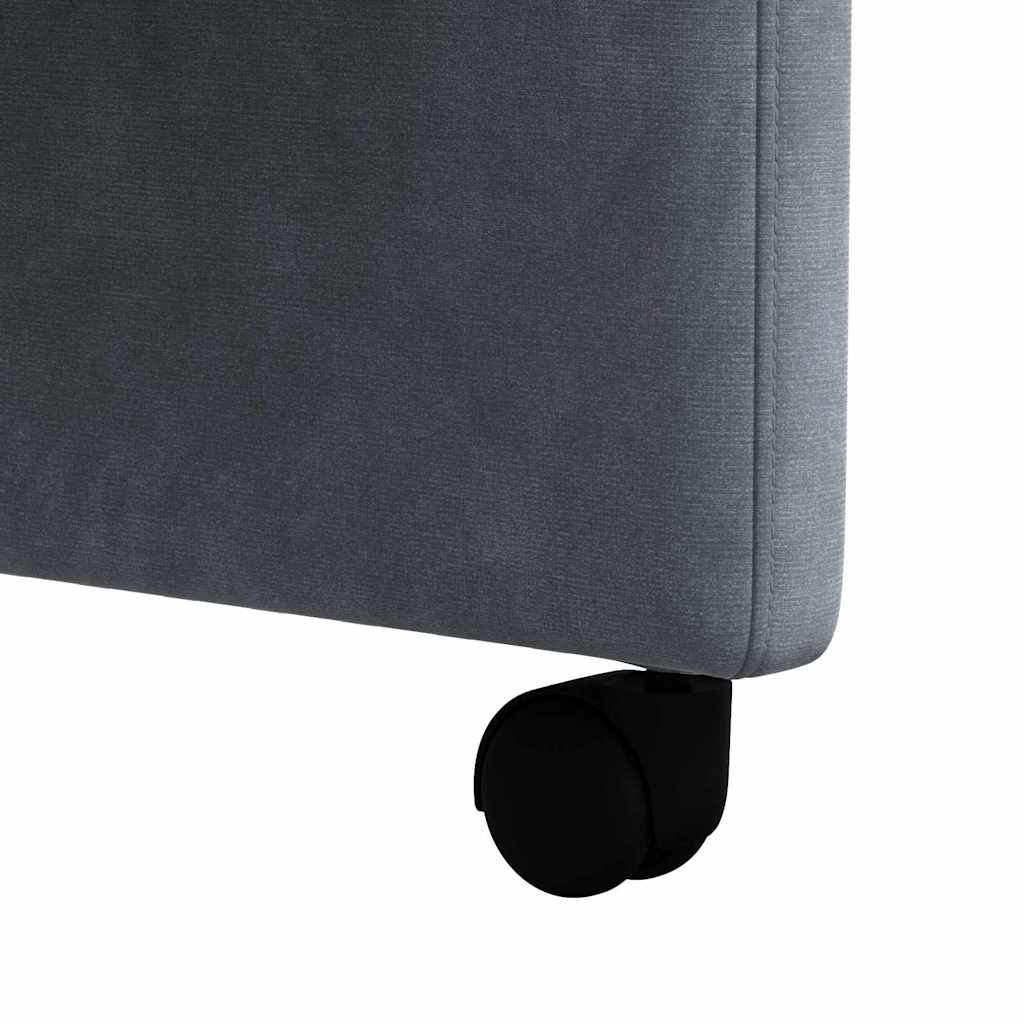 Eetkamerstoelen met Wieltjes 2 pcs Donkergrijs 58 x 65 x 98 cm is nu te koop bij PeponiXL, paradijselijk wonen!
