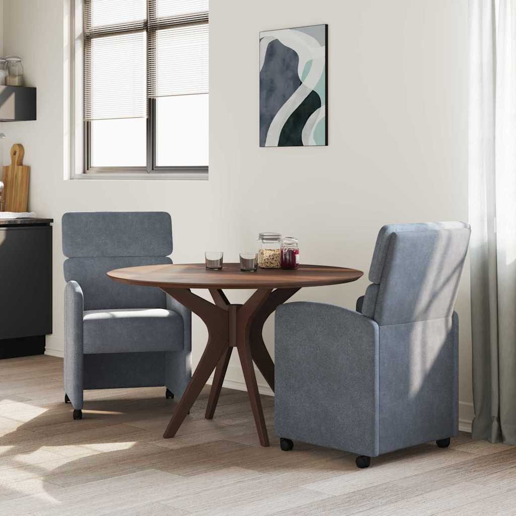 Eetkamerstoelen met Wieltjes 2 pcs Donkergrijs 58 x 65 x 98 cm is nu te koop bij PeponiXL, paradijselijk wonen!