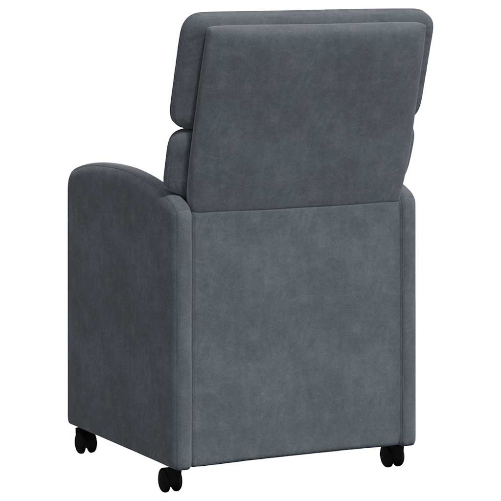 Eetkamerstoelen met Wieltjes 2 pcs Donkergrijs 58 x 65 x 98 cm is nu te koop bij PeponiXL, paradijselijk wonen!