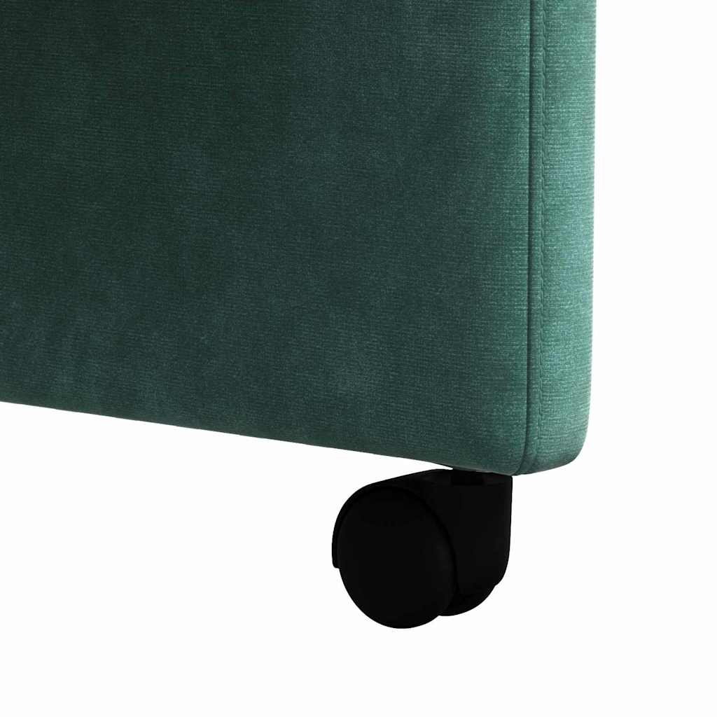 Eetkamerstoelen met Wieltjes 2 pcs Donkergroen 58 x 65 x 98 cm is nu te koop bij PeponiXL, paradijselijk wonen!