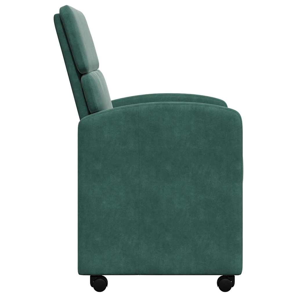 Eetkamerstoelen met Wieltjes 2 pcs Donkergroen 58 x 65 x 98 cm is nu te koop bij PeponiXL, paradijselijk wonen!