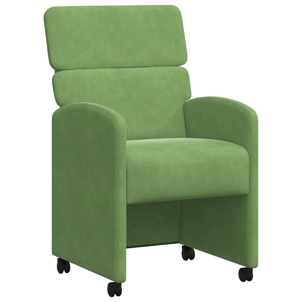 Eetkamerstoelen met Wieltjes 2 pcs Lichtgroen 58 x 65 x 98 cm is nu te koop bij PeponiXL, paradijselijk wonen!