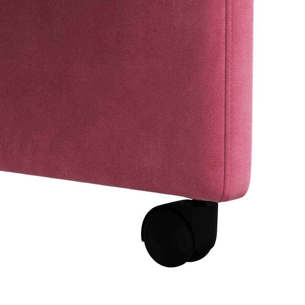 Eetkamerstoelen met Wieltjes 2 pcs Wijnrood 58 x 65 x 98 cm is nu te koop bij PeponiXL, paradijselijk wonen!