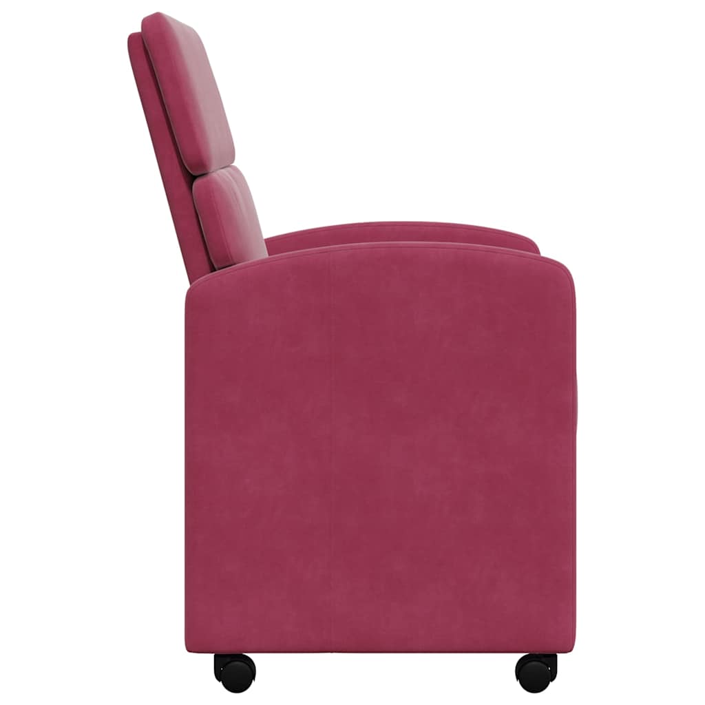 Eetkamerstoelen met Wieltjes 2 pcs Wijnrood 58 x 65 x 98 cm is nu te koop bij PeponiXL, paradijselijk wonen!