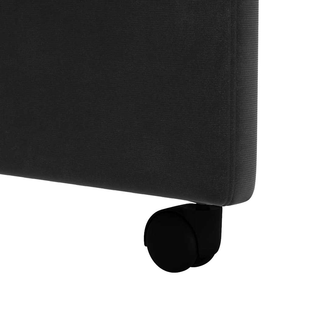 Eetkamerstoelen met Wieltjes 2 pcs Zwart 58 x 65 x 98 cm is nu te koop bij PeponiXL, paradijselijk wonen!