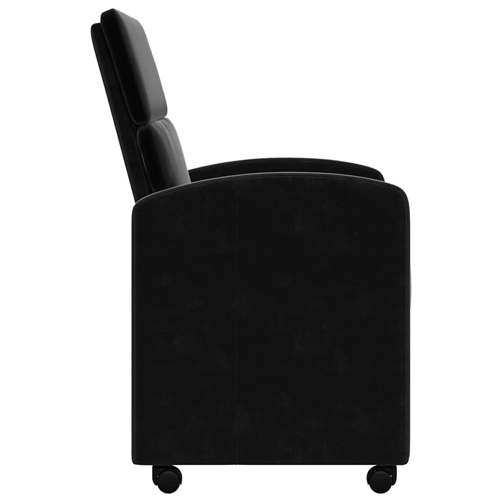 Eetkamerstoelen met Wieltjes 2 pcs Zwart 58 x 65 x 98 cm is nu te koop bij PeponiXL, paradijselijk wonen!