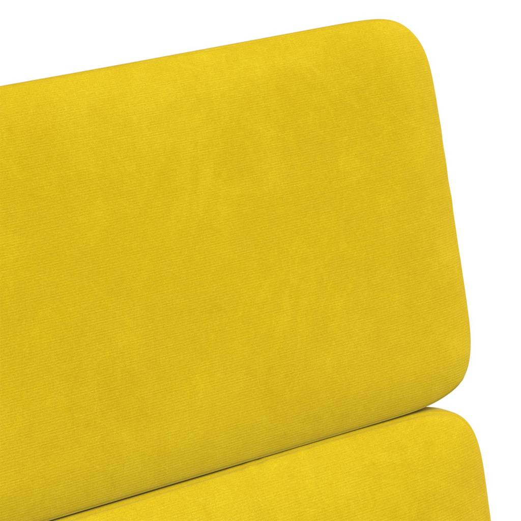 Eetkamerstoelen met Wieltjes 2 pcs Geel 58 x 65 x 98 cm Fluweel is nu te koop bij PeponiXL, paradijselijk wonen!