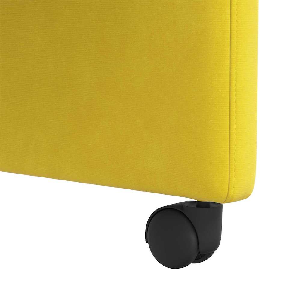 Eetkamerstoelen met Wieltjes 2 pcs Geel 58 x 65 x 98 cm Fluweel is nu te koop bij PeponiXL, paradijselijk wonen!