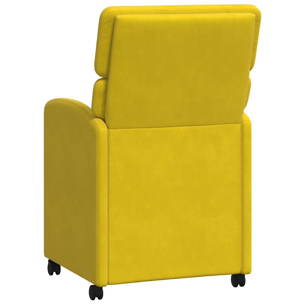 Eetkamerstoelen met Wieltjes 2 pcs Geel 58 x 65 x 98 cm Fluweel is nu te koop bij PeponiXL, paradijselijk wonen!