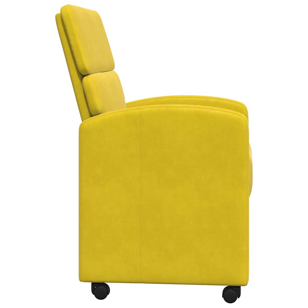 Eetkamerstoelen met Wieltjes 2 pcs Geel 58 x 65 x 98 cm Fluweel is nu te koop bij PeponiXL, paradijselijk wonen!